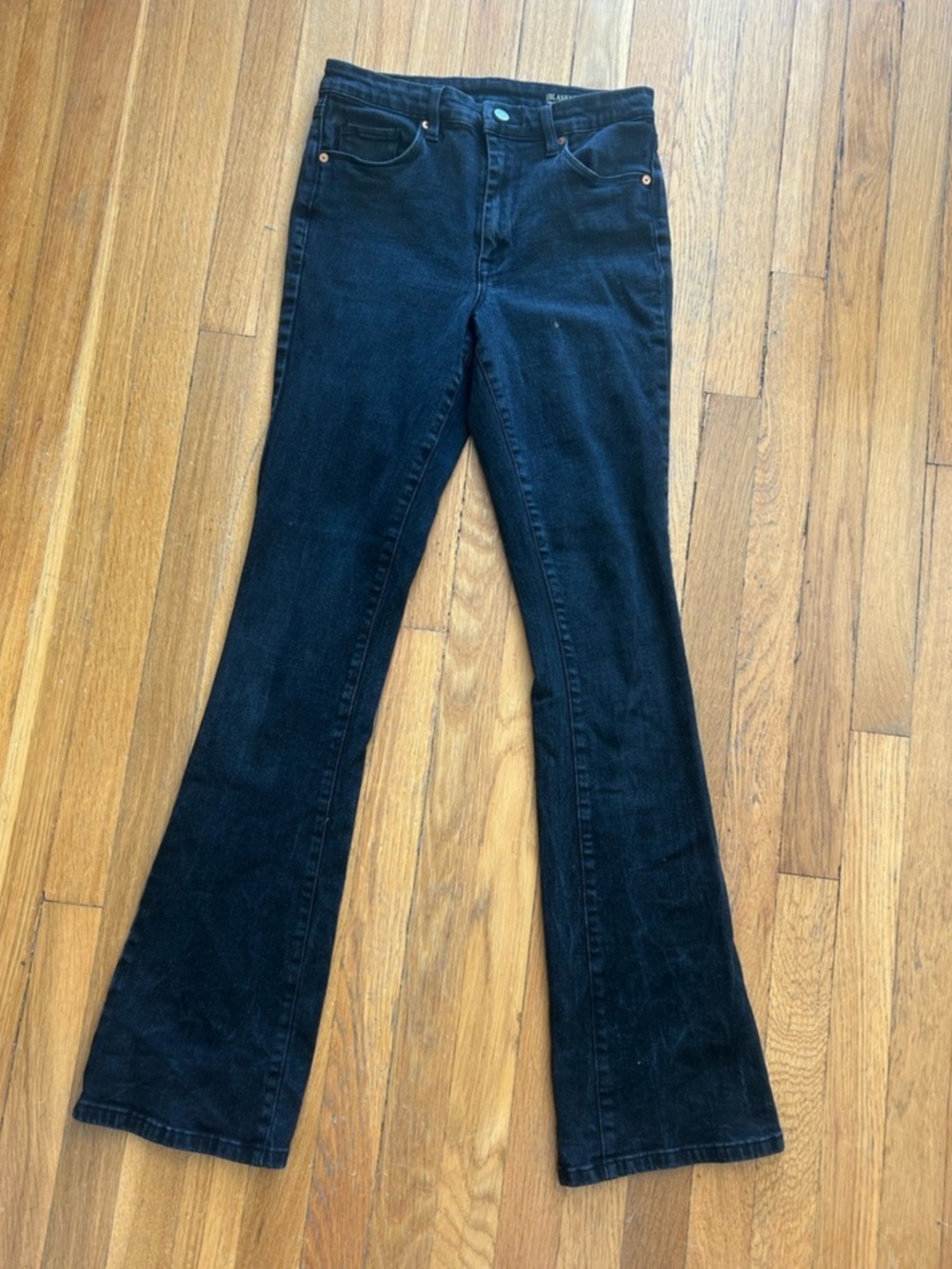 BLANKNYC The Hoyt High Rise Mini Flare Jeans Black